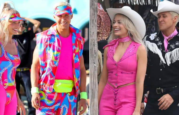 Veja Margot Robbie e Ryan Gosling vestidos como Barbie e Ken
