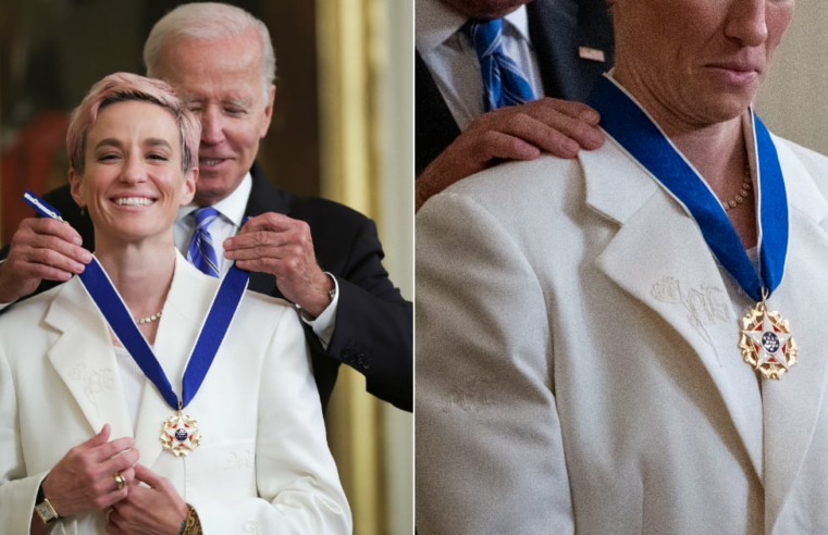 Pantsuit branco de Megan Rapinoe homenageia Brittney Griner