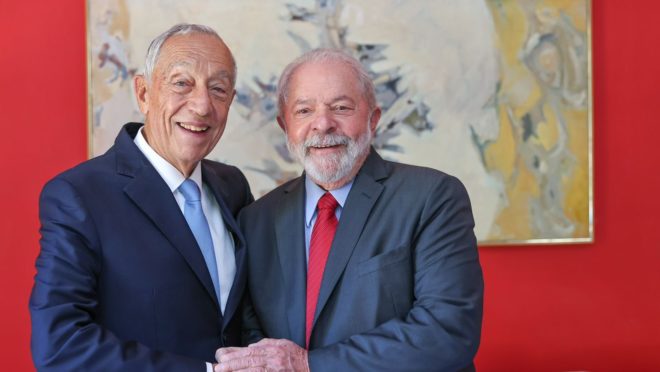 Presidente de Portugal se reúne com Lula em São Paulo