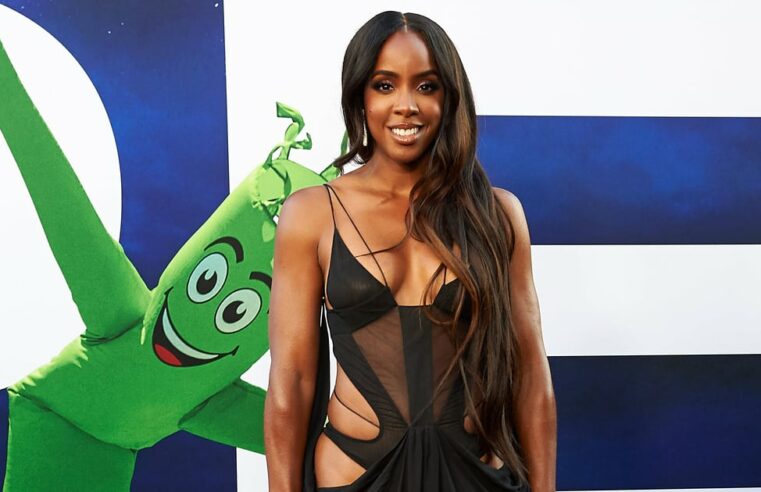 Vestido Mugler Cutout de Kelly Rowland na Nope Premiere