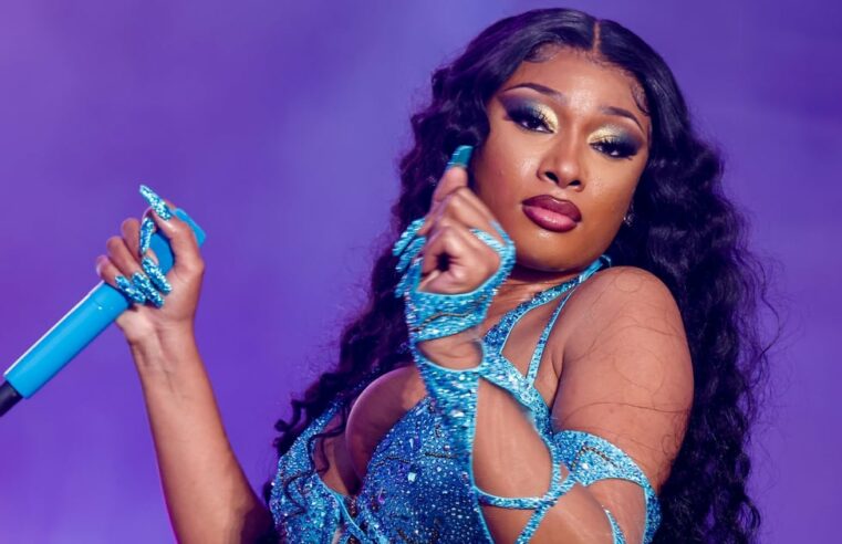 Catsuit Blue Cutout de Megan Thee Stallion no Instagram