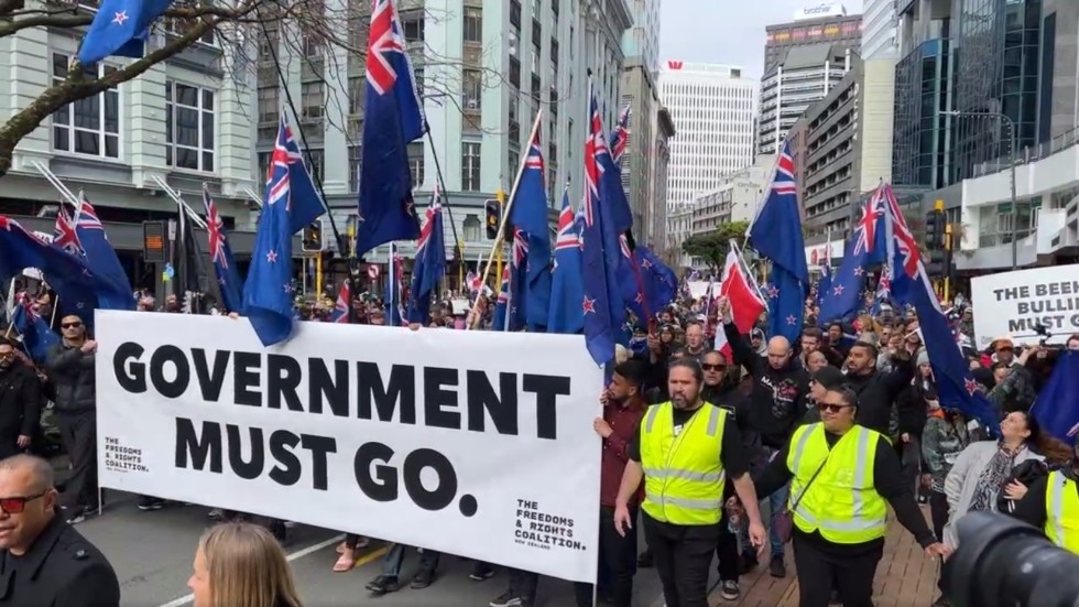 Manifestantes cercam o parlamento da Nova Zelândia — RT World News