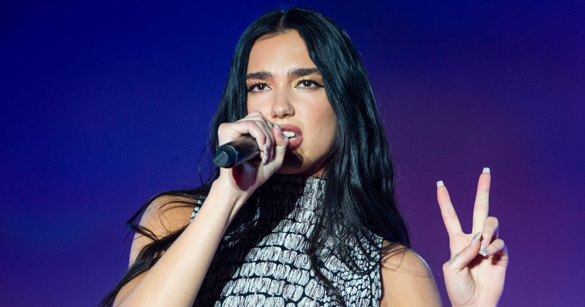 Recorte de Dua Lipa, body Mugler transparente para seu aniversário ...