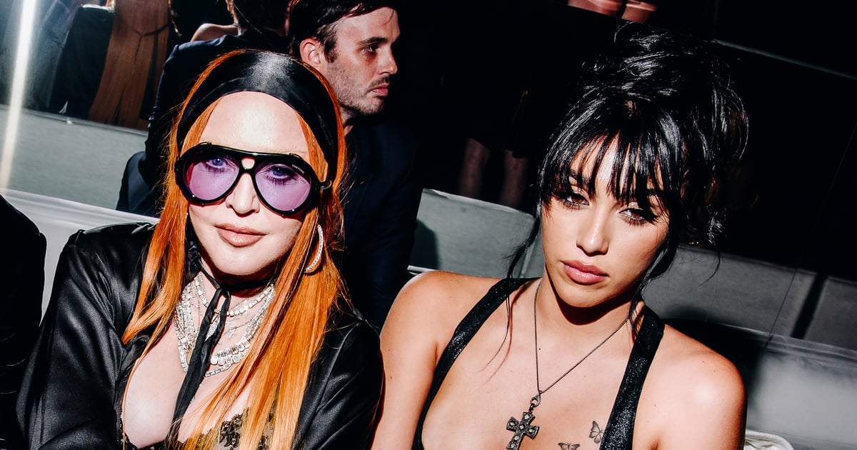 Looks combinando de Madonna e Lourdes Leon no Tom Ford Show