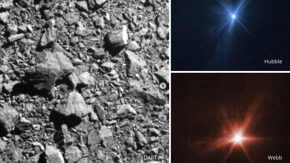 NASA divulga fotos de colisão de asteroides — RT World News