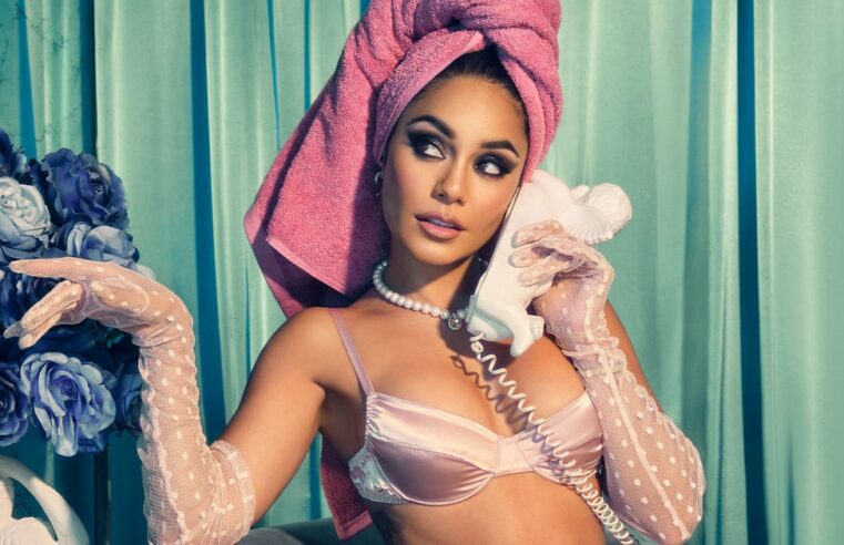 Vanessa Hudgens usa lingerie Miu Miu para capa de nylon