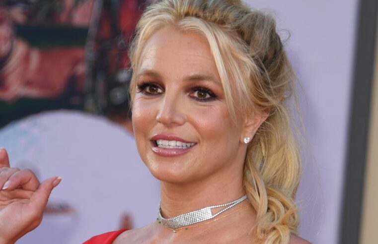 Britney Spears usa biquíni rosa e chapéu de cowboy