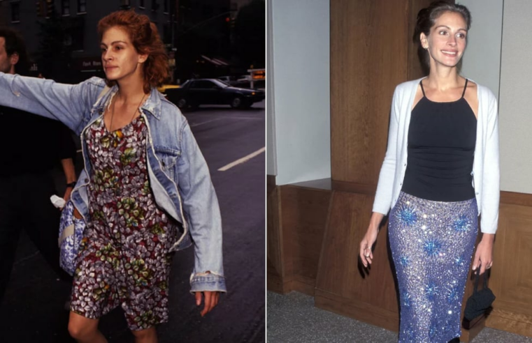 Os melhores momentos de estilo dos anos 90 de Julia Roberts