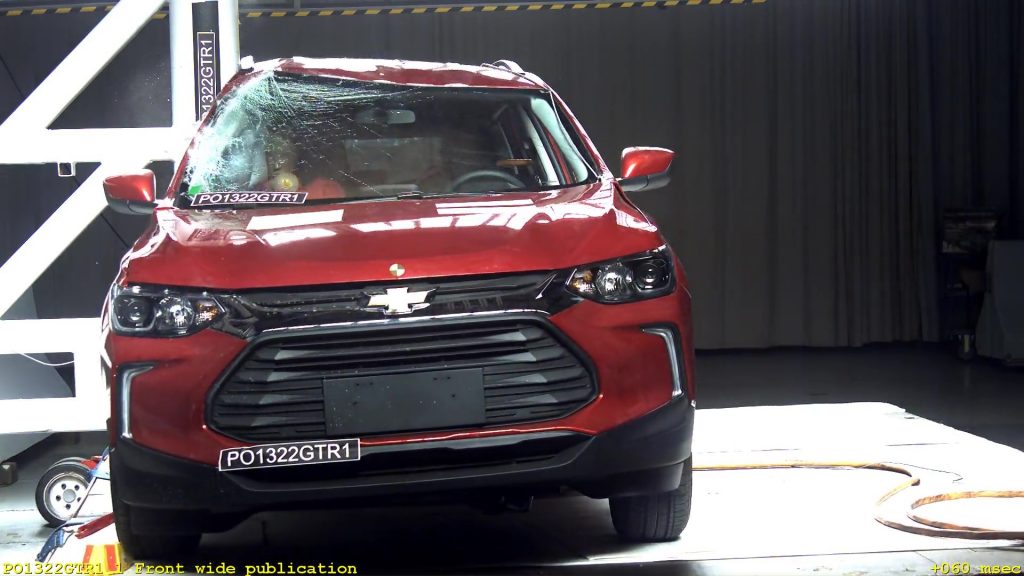 O SUV Chevrolet Tracker acaba de receber a pontuação máxima de cinco estralas no teste de segurança do Latin NCap