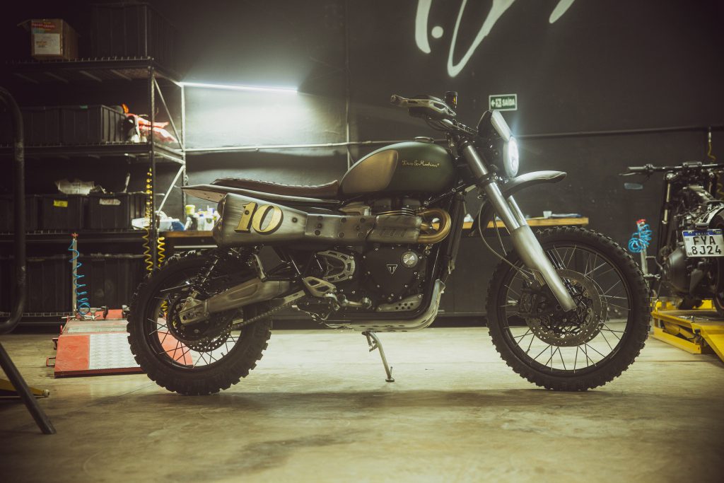 Triumph Scrambler 1200 customizada irá a leilão;  descubra o lance inicial