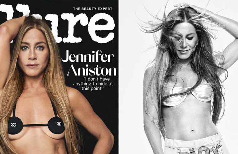 Jennifer Aniston usa biquíni Chanel para capa Allure