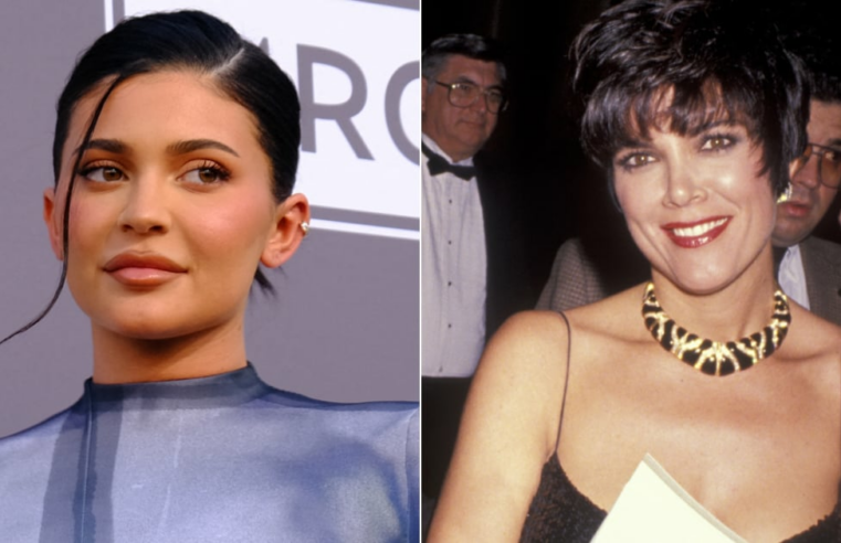 Kylie Jenner se veste como Kris Jenner em vestido preto de lantejoulas