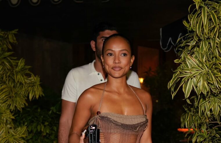 Karrueche Tran usa vestido maxi transparente em Miami |  Fotos