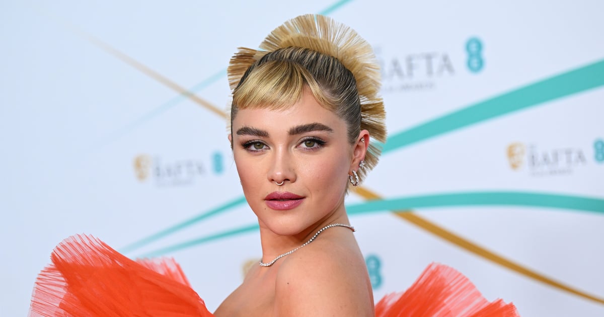 O vestido vermelho transparente de Florence Pugh no BAFTA de 2023