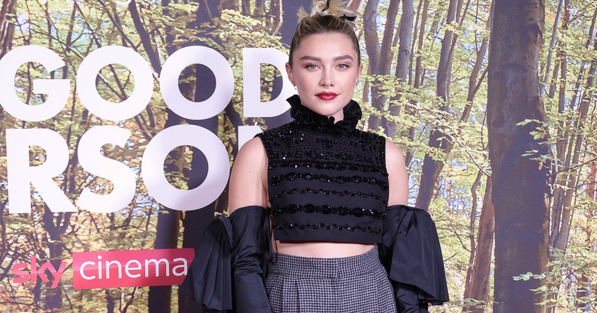 Florence Pugh usa luvas de ópera na estreia de A Good Person