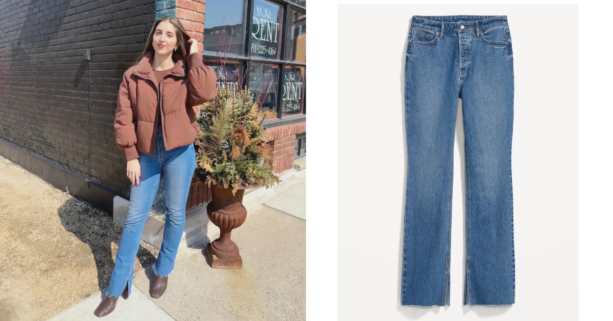 Old Navy Button-Fly Boot-Cut Side-Slit Jeans |  Revisão do Editor