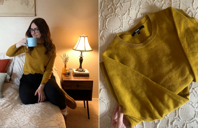 Revisão do suéter e calça de moletom Quince Cashmere com fotos