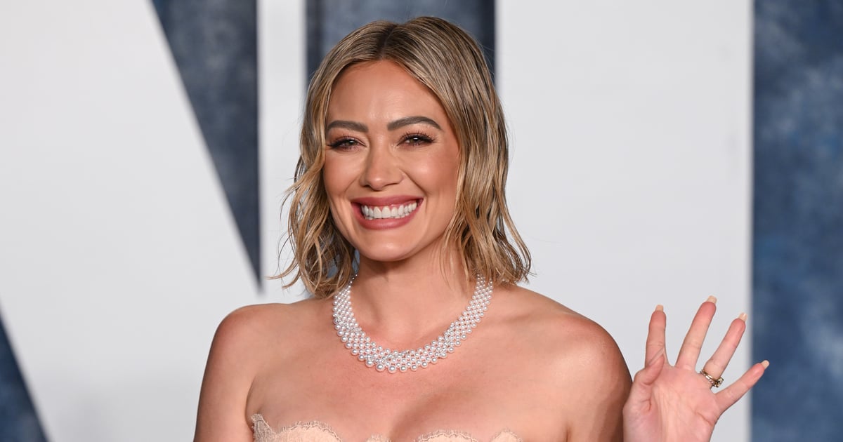 Vestido transparente de Hilary Duff na festa do Oscar da Vanity Fair