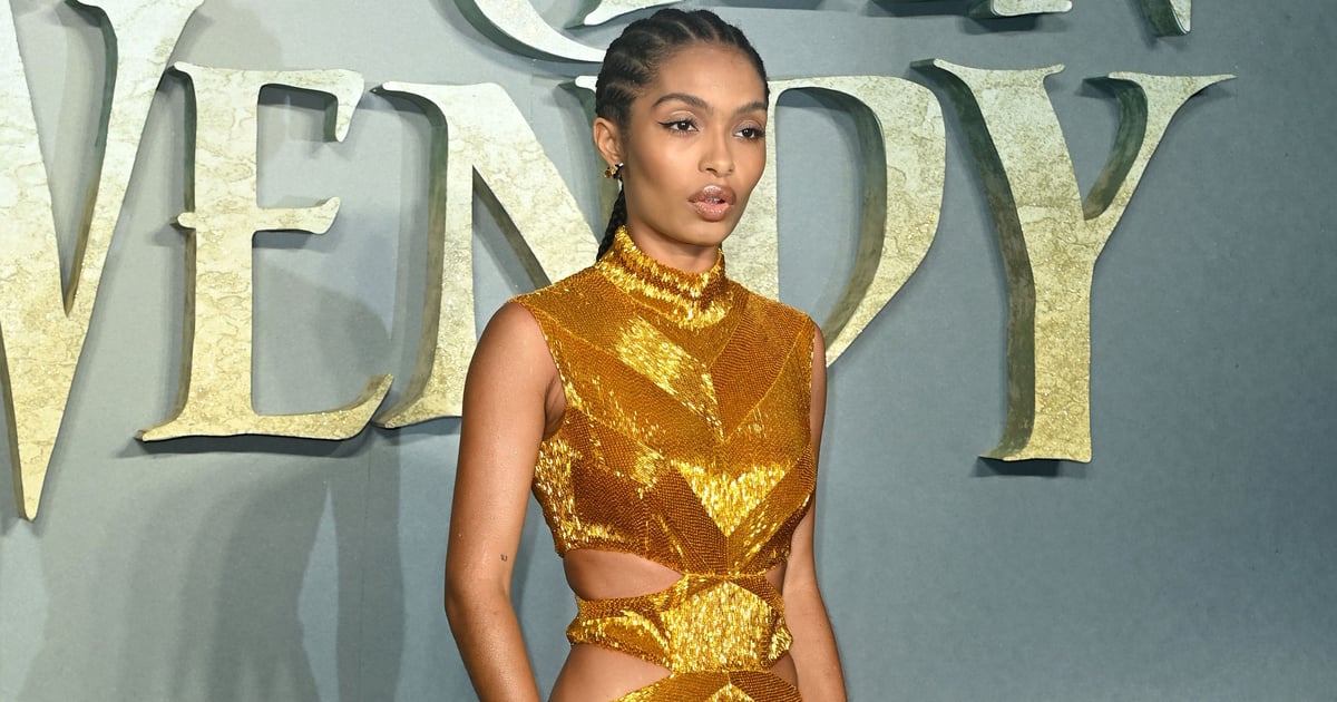 O vestido dourado de Yara Shahidi na estreia de Peter Pan & Wendy