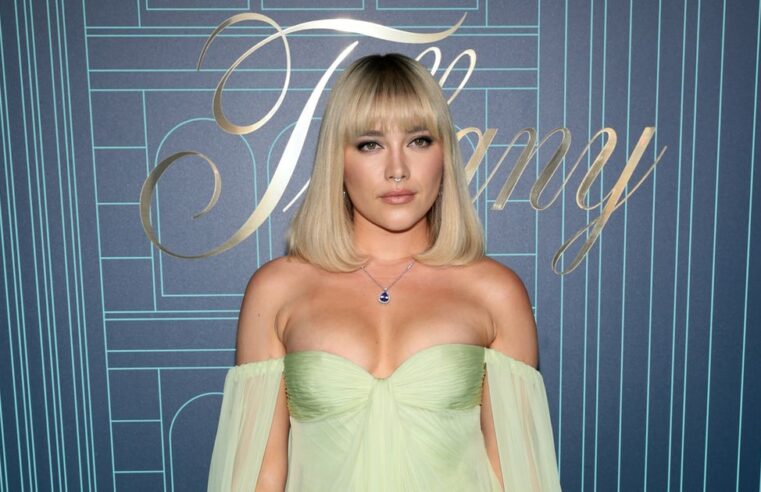 O vestido verde de Florence Pugh na festa de reabertura da Tiffany & Co.