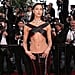 Irina Shayk Goes Risqué em uma saia ultra-baixa e lingerie transparente em Cannes