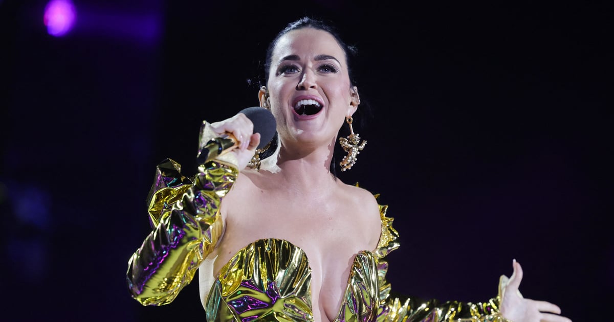 Katy Perry arrasa com vestido dourado no King’s Coronation Concert