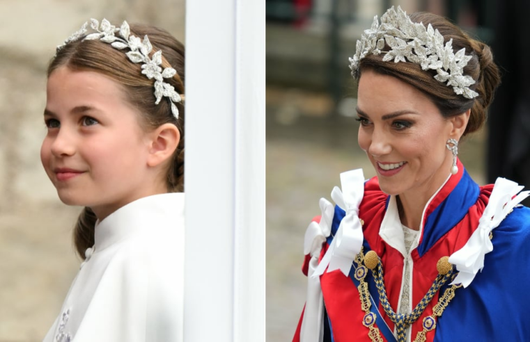 O vestido da princesa Charlotte na coroação do rei Charles III