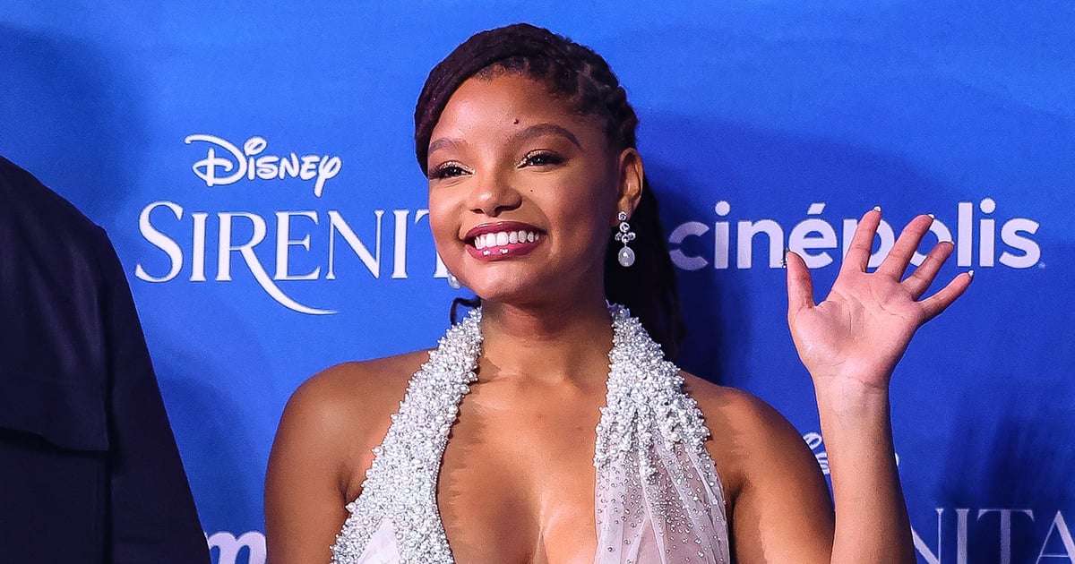 O vestido transparente de Halle Bailey na estreia de A Pequena Sereia