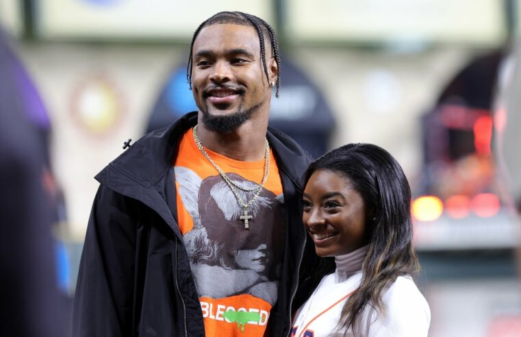 Os maiôs Fendi combinando de Simone Biles e Jonathan Owens